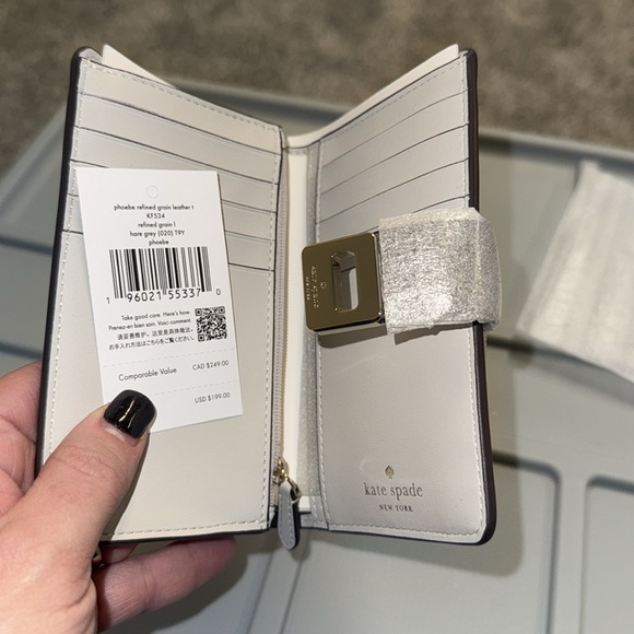 Kate Spade Phoebe Medium Wallet- Hare Grey - Picture 7 of 7